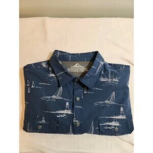 Croft & Barrow Quick Dry Shirt Mens 2XL XXL Blue Short Sleeve Gorpcore Ships